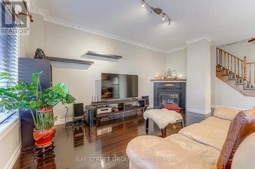 62 Warren Bradley Street, Markham, ON - Indoor Photo Showing Living Room With Fireplace