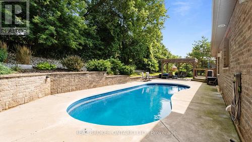 12 North Street, Brantford, ON - Outdoor With In Ground Pool With Backyard