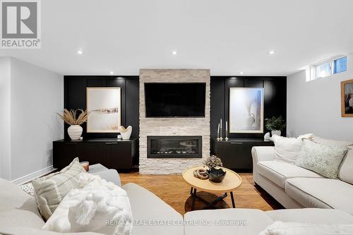 53 Diana Avenue, Grimsby, ON - Indoor Photo Showing Living Room With Fireplace