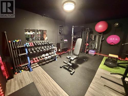 1173 Yorston Avenue, Quesnel, BC - Indoor Photo Showing Gym Room