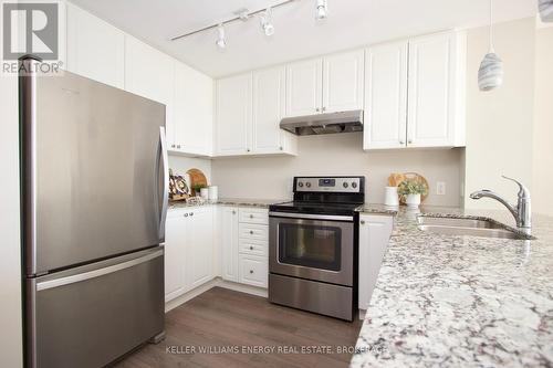 308 - 21 Brookhouse Drive, Clarington (Newcastle), ON - Indoor Photo Showing Kitchen With Stainless Steel Kitchen