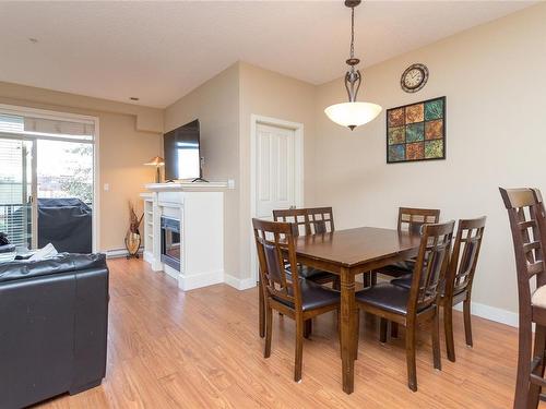 513-623 Treanor Ave, Langford, BC - Indoor Photo Showing Dining Room With Fireplace