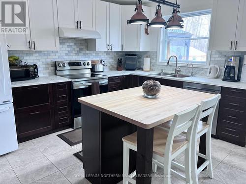 502 Remembrance Street, Timmins (Porcupine - West), ON - Indoor Photo Showing Kitchen With Double Sink With Upgraded Kitchen