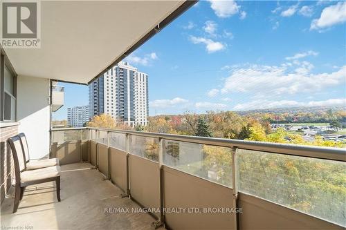 409 - 215 Glenridge Avenue, St. Catharines (461 - Glendale/Glenridge), ON - Outdoor With Balcony With View With Exterior