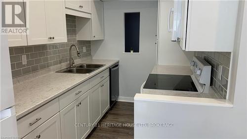 125 - 185 Denistoun Street, Welland (772 - Broadway), ON - Indoor Photo Showing Kitchen With Double Sink