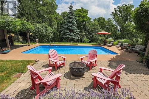 14443 Niagara River Parkway, Niagara-On-The-Lake (106 - Queenston), ON - Outdoor With In Ground Pool With Deck Patio Veranda With Backyard