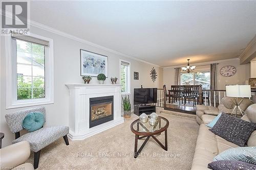 3378 Saint Patrick Avenue, Niagara Falls (206 - Stamford), ON - Indoor Photo Showing Living Room With Fireplace