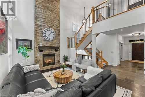 16 Red Haven Drive, Niagara-On-The-Lake (105 - St. Davids), ON - Indoor Photo Showing Living Room With Fireplace