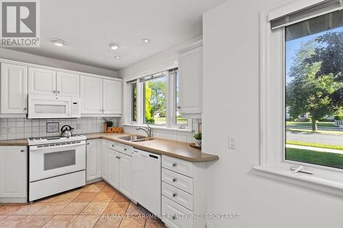 12 Broderick Avenue, Thorold (557 - Thorold Downtown), ON - Indoor Photo Showing Kitchen With Double Sink