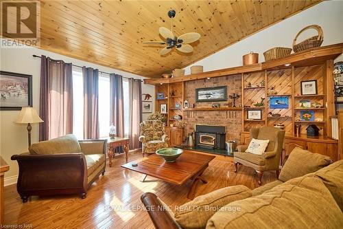 51250 Tunnacliffe Road S, Wainfleet (879 - Marshville/Winger), ON - Indoor Photo Showing Living Room With Fireplace