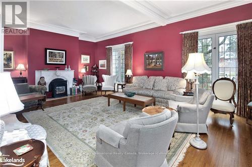 91 Denmark Street, Meaford, ON - Indoor Photo Showing Living Room With Fireplace