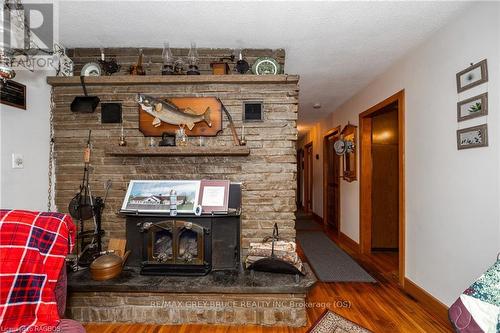 564 Municipal Road, South Bruce Peninsula, ON - Indoor With Fireplace