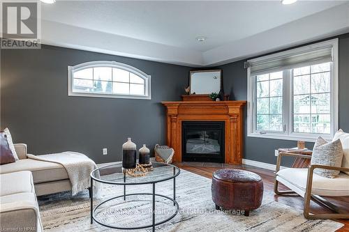 18 Abraham Drive, Stratford, ON - Indoor Photo Showing Living Room With Fireplace