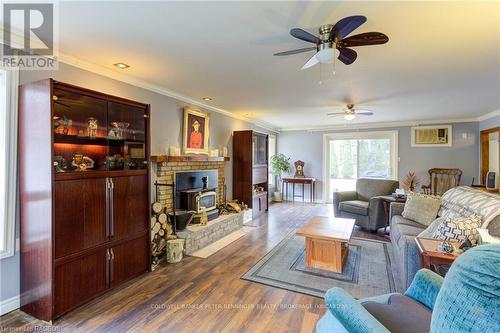 205 London Road, Huron-Kinloss, ON - Indoor Photo Showing Living Room With Fireplace