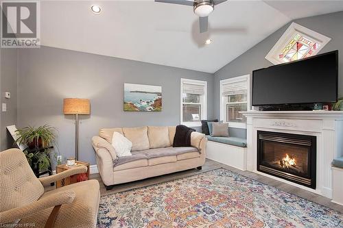 497 Brunswick Street, Stratford, ON - Indoor Photo Showing Living Room With Fireplace