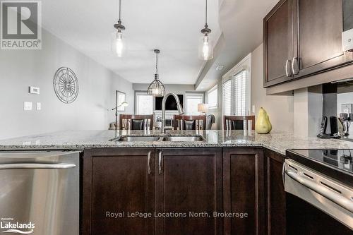 308 - 4 Brandy Lane Drive, Collingwood, ON - Indoor Photo Showing Kitchen With Double Sink With Upgraded Kitchen