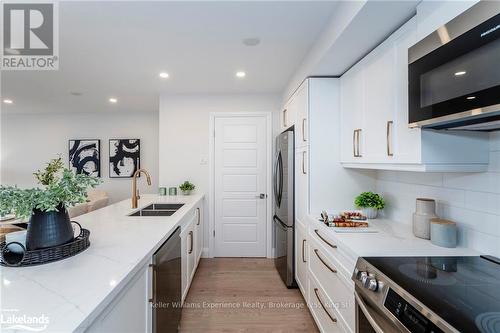 608 - 75 Ellen Street, Barrie (City Centre), ON - Indoor Photo Showing Kitchen With Double Sink With Upgraded Kitchen