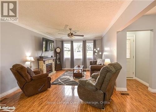 6 Esther Anne Drive, Orillia, ON - Indoor Photo Showing Living Room With Fireplace