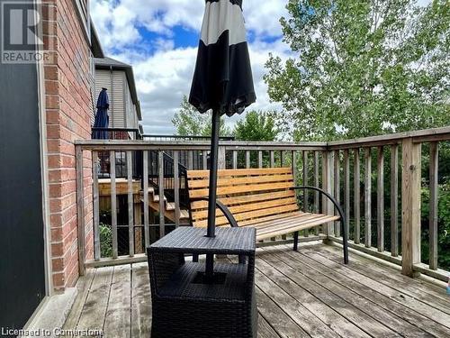 View of wooden deck - 683 Robert Ferrie Drive, Kitchener, ON - Outdoor With Deck Patio Veranda With Exterior