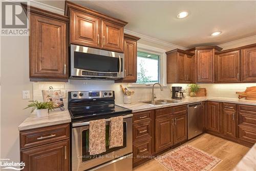 4693 Daniel Street, Ramara (Atherley), ON - Indoor Photo Showing Kitchen With Double Sink