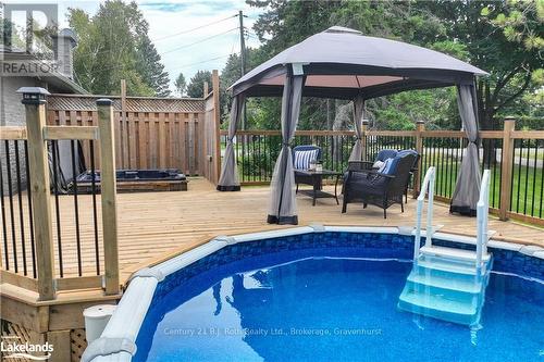 4693 Daniel Street, Ramara (Atherley), ON - Outdoor With Above Ground Pool With Deck Patio Veranda With Backyard