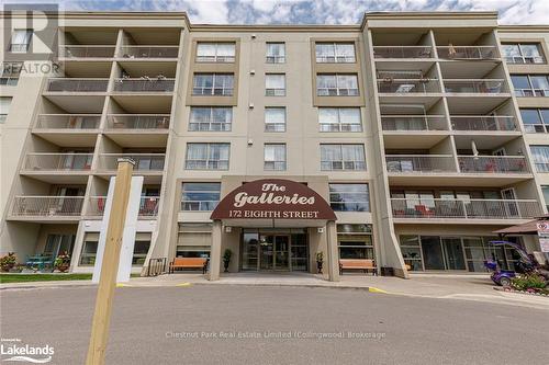 401 - 172 Eighth Street, Collingwood, ON - Outdoor With Balcony With Facade