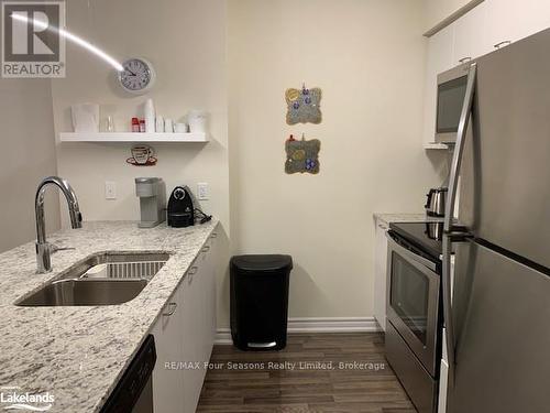 102 - 4 Cove Court, Collingwood, ON - Indoor Photo Showing Kitchen With Double Sink