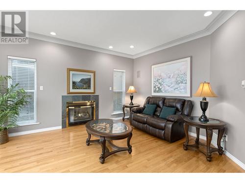 4010 Pebble Beach Drive, Osoyoos, BC - Indoor Photo Showing Living Room With Fireplace