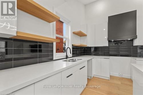 98 Nelson Street, Stratford, ON - Indoor Photo Showing Kitchen With Double Sink