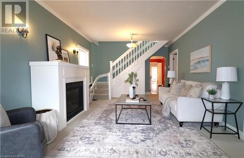 223 Mornington Street, Stratford, ON - Indoor Photo Showing Living Room With Fireplace