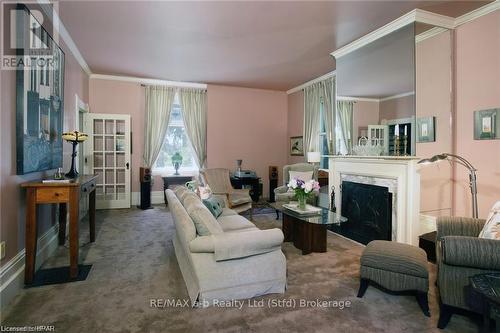 5260 Line 36, Perth East (42 - Ellice Twp), ON - Indoor Photo Showing Living Room With Fireplace