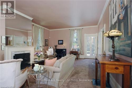 5260 Line 36, Perth East (42 - Ellice Twp), ON - Indoor Photo Showing Living Room With Fireplace