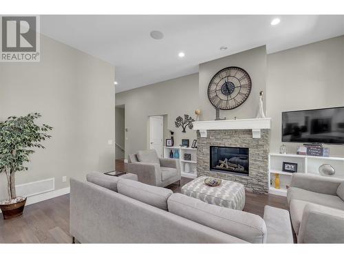 224 Lost Creek Court, Kelowna, BC - Indoor Photo Showing Living Room With Fireplace