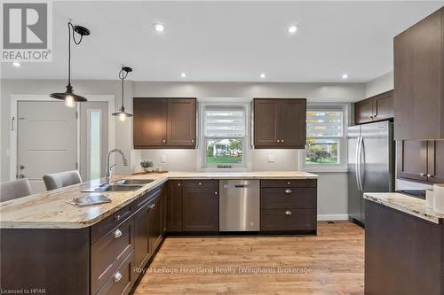 87 George Street N, Minto (Harriston), ON - Indoor Photo Showing Kitchen With Double Sink With Upgraded Kitchen