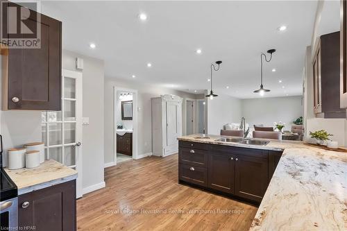 87 George Street N, Minto (Harriston), ON - Indoor Photo Showing Kitchen With Double Sink