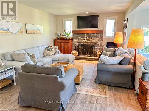 33 Main St N Street, Bluewater (Bayfield), ON - Indoor Photo Showing Living Room With Fireplace