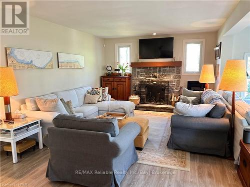 33 Main St N Street, Bluewater (Bayfield), ON - Indoor Photo Showing Living Room With Fireplace