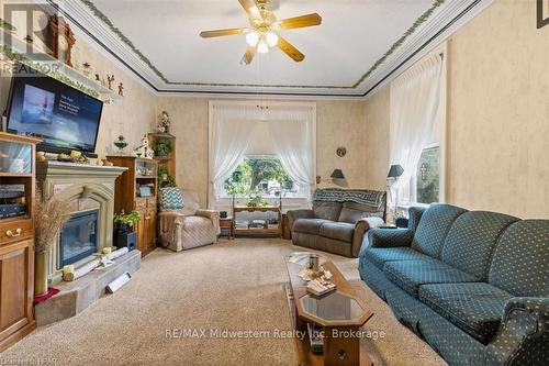 163 John Street, Minto (Harriston), ON - Indoor Photo Showing Living Room With Fireplace