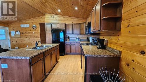 73 Larsen Cove Road, Northern Bruce Peninsula, ON - Indoor Photo Showing Kitchen With Double Sink