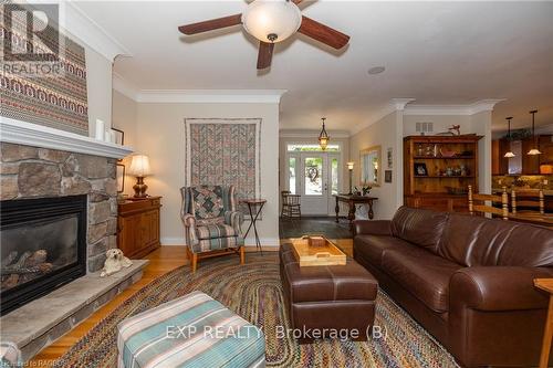 504859 Grey Road 1, Georgian Bluffs, ON - Indoor Photo Showing Living Room With Fireplace