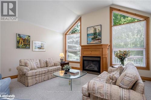 11 Wickens Lane, Blue Mountains (Thornbury), ON - Indoor Photo Showing Living Room With Fireplace