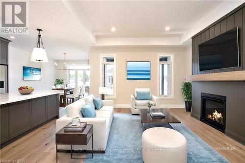 117 Kastner Street, Stratford (Ellice), ON - Indoor Photo Showing Living Room With Fireplace