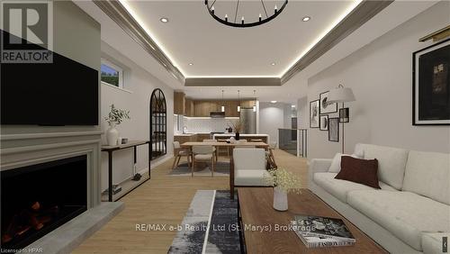 119 Glass Street, St. Marys, ON - Indoor Photo Showing Living Room With Fireplace