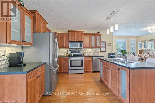 414 4Th Street S, Hanover, ON - Indoor Photo Showing Kitchen With Double Sink