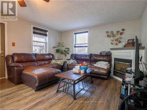 56 Mcgivern Street, Brockton, ON - Indoor Photo Showing Living Room With Fireplace