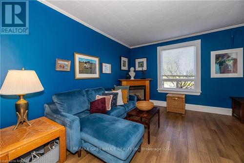 1219 2Nd Avenue E, Owen Sound, ON - Indoor Photo Showing Living Room With Fireplace