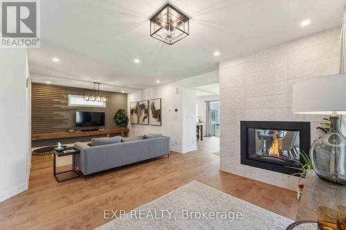 46 Andromeda Road, Ottawa, ON - Indoor Photo Showing Living Room With Fireplace