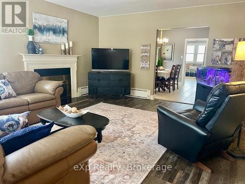 108 Hinks Street, Brockton, ON - Indoor Photo Showing Living Room With Fireplace