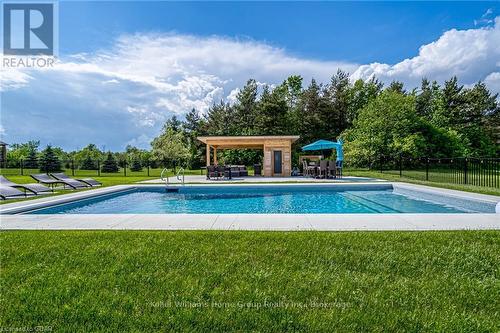 125 Crewson Court, Erin, ON - Outdoor With In Ground Pool With Backyard