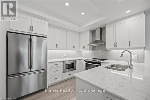 808 - 1878 Gordon Street, Guelph (Guelph South), ON - Indoor Photo Showing Kitchen With Stainless Steel Kitchen With Double Sink With Upgraded Kitchen